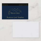 Gold Metallic Ancient Alien Logo Nazca Lines Visitekaartje (Voorkant / Achterkant)