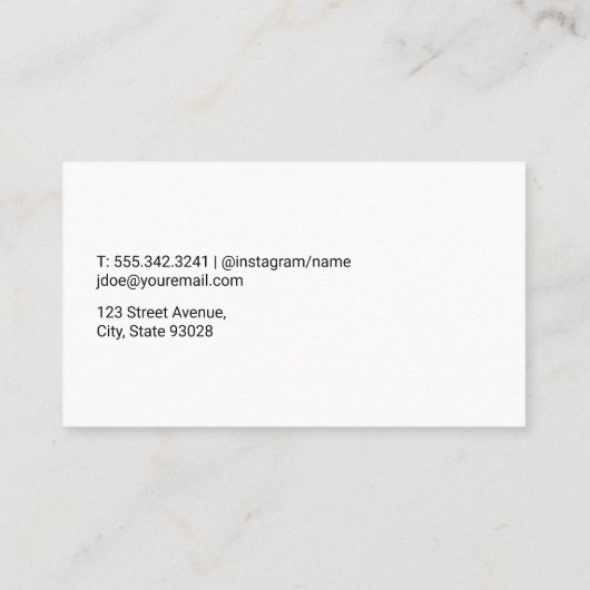 Gold Metallic Art geborgen Visitekaartje (Achterkant)