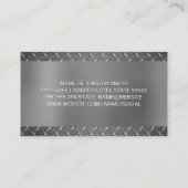 Gold Metallic Auto Logo | Achtergrond staal Visitekaartje (Achterkant)