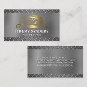 Gold Metallic Auto Logo | Achtergrond staal Visitekaartje (Voorkant / Achterkant)