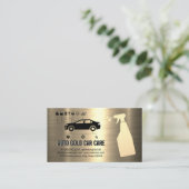 Gold Metallic | Auto-service | Reparatie reinigen Visitekaartje (Staand voorkant)
