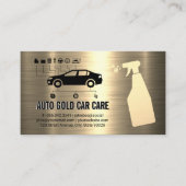 Gold Metallic | Auto-service | Reparatie reinigen Visitekaartje (Voorkant)