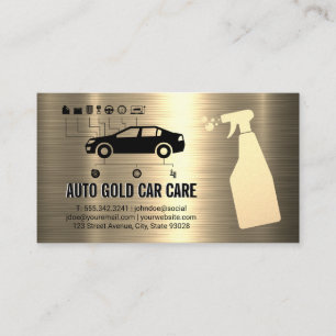 Gold Metallic   Auto-service   Reparatie reinigen Visitekaartje