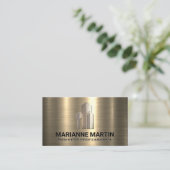 Gold Metallic Background | Corporate Buidlings Visitekaartje (Staand voorkant)
