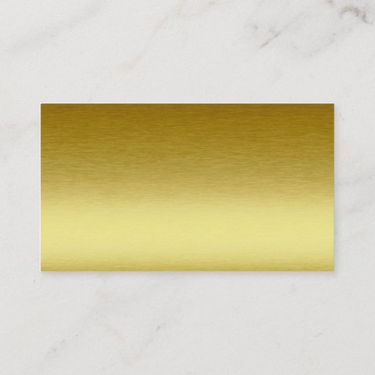 Gold Metallic Blank Visitekaartje (Achterkant)