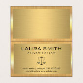 Gold Metallic Border | Goud metaal geborsteld Visitekaartje (Buitenkant ongevouwen)