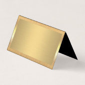 Gold Metallic Border | Goud metaal geborsteld Visitekaartje (Achterkant)