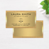 Gold Metallic Border | Goud metaal geborsteld Visitekaartje (Bureau)