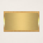 Gold Metallic Border | Goud metaal geborsteld Visitekaartje (Achterkant)