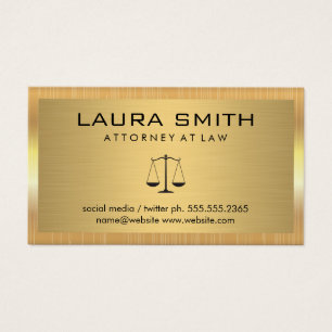 Gold Metallic Border   Goud metaal geborsteld Visitekaartje