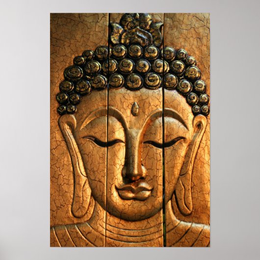 Gold Metallic Buddha Poster (Voorkant)
