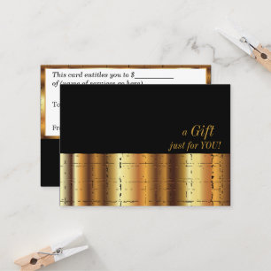 Gold Metallic Cadeft Certificate Kortingskaartje