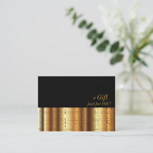 Gold Metallic Cadeft Certificate Kortingskaartje (Staand voorkant)