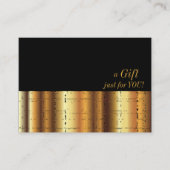 Gold Metallic Cadeft Certificate Kortingskaartje (Voorkant)