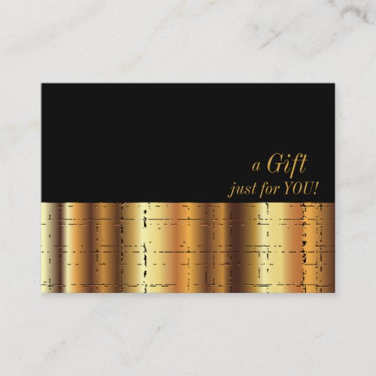 Gold Metallic Cadeft Certificate Kortingskaartje (Voorkant)