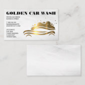 Gold Metallic Car Wash Logo Visitekaartje (Voorkant / Achterkant)
