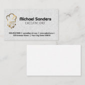 Gold Metallic Chef Logo | Cultuur Visitekaartje (Voorkant / Achterkant)