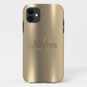Gold Metallic Chic Elegant Chic personaliseren Case-Mate iPhone Case (Achterkant)