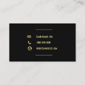 Gold Metallic Cocktail Logo Bartender Visitekaartje (Achterkant)