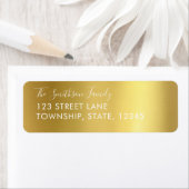 Gold Metallic Custom Return-adreslabels Etiket (Insitu)