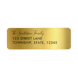 Gold Metallic Custom Return-adreslabels Etiket