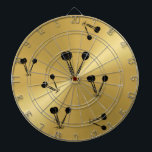 Gold Metallic Dart Board Dartbord<br><div class="desc">Gold Metallic Dart Board</div>