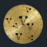 Gold Metallic Dart Board Dartbord<br><div class="desc">Gold Metallic Dart Board</div>