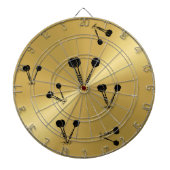 Gold Metallic Dart Board Dartbord (Voorkant)