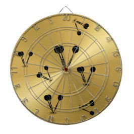 Gold Metallic Dart Board Dartbord