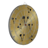 Gold Metallic Dart Board Dartbord (Voorkant Links)
