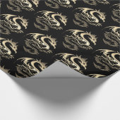 Gold Metallic Dragon Cadeaupapier (Hoek)