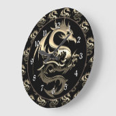 Gold Metallic Dragon Grote Klok (Hoek)