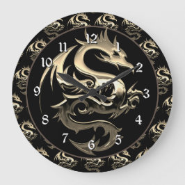 Gold Metallic Dragon Grote Klok