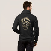 Gold Metallic Dragon Hoodie (Achterkant volledig)