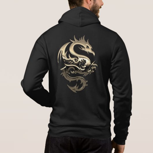 Gold Metallic Dragon Hoodie (Achterkant)