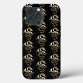 Gold Metallic Dragon Pattern Case-Mate iPhone Case (Achterkant)