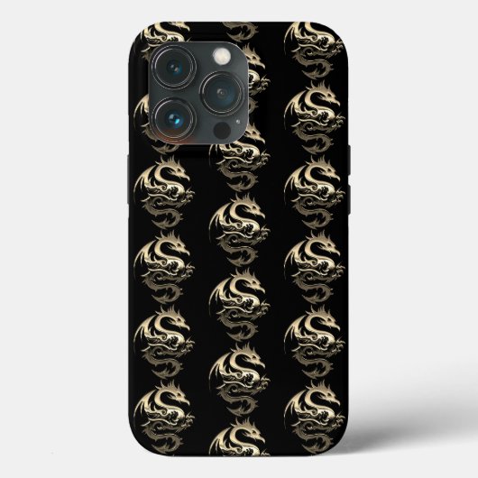 Gold Metallic Dragon Pattern Case-Mate iPhone Case (Achterkant)