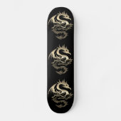 Gold Metallic Dragon Persoonlijk Skateboard (Voorkant)