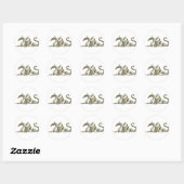 Gold Metallic Dragon Ronde Sticker (Vel)