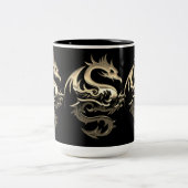 Gold Metallic Dragon Tweekleurige Koffiemok (Center)