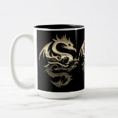 Gold Metallic Dragon Tweekleurige Koffiemok (Links)