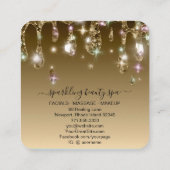 *~* GOLD Metallic Drip Driping GLITTER AP7 Vierkante Visitekaartje (Achterkant)