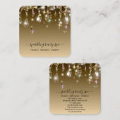 *~* GOLD Metallic Drip Driping GLITTER AP7 Vierkante Visitekaartje (Voorkant / Achterkant)