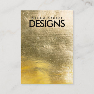 Gold Metallic Earring Display Card Visitekaartje