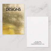 Gold Metallic Earring Display Kaart Visitekaartje (Voorkant / Achterkant)