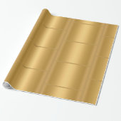 GOLD METALLIC ELEGANT BIRTHDAAG WEDDING WRAP CADEAUPAPIER (Uitgerold)
