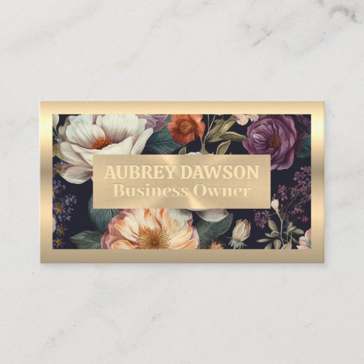 Gold Metallic | elegant ventilatorpatroon Visitekaartje (Voorkant)