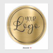 Gold Metallic en Black Logo Promo Sticker (Vel)