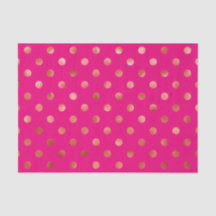 Gold Metallic Faux Foil Polka Pink Achtergrond