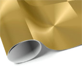 Gold Metallic feestdag kerstpatroontroop ompakken Cadeaupapier (Rol Hoek)